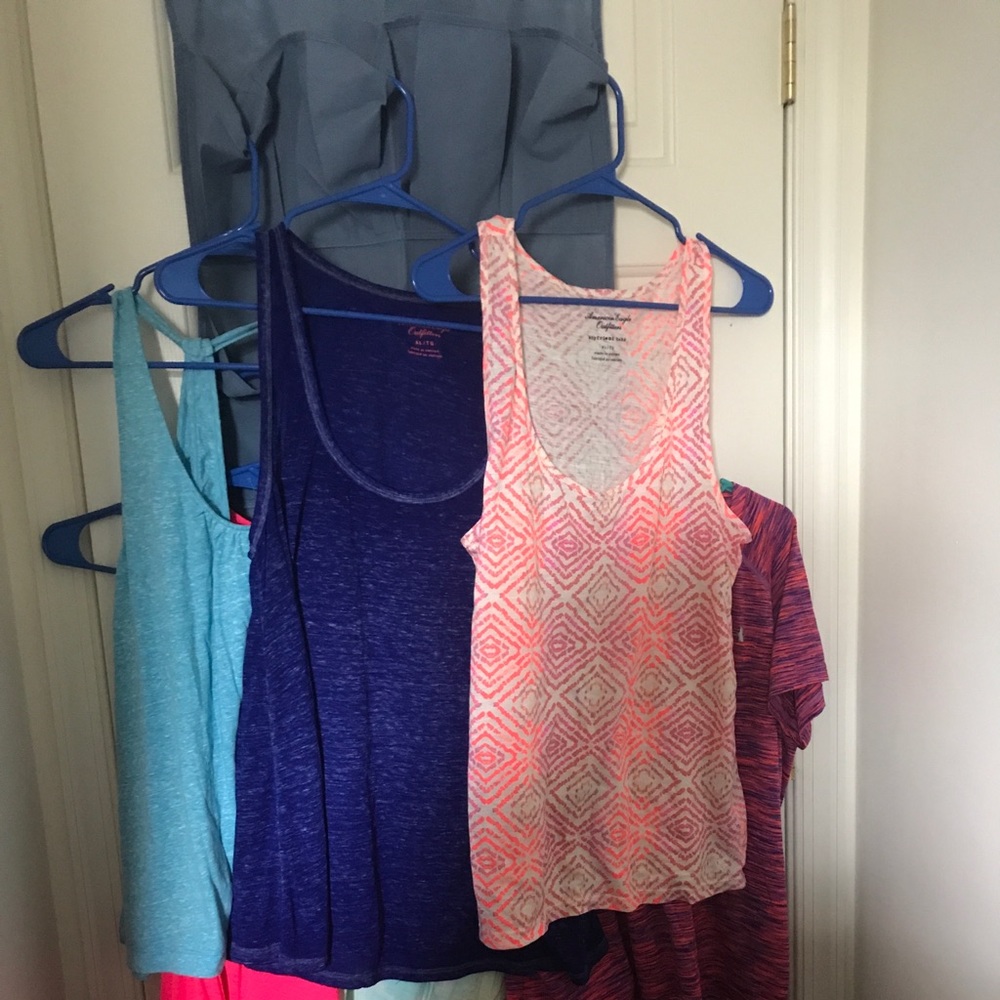 Under Armour and American Eagle athletic wear
